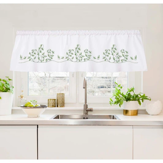 Herrschners Ivy Vines Valance Stamped Cross-Stitch