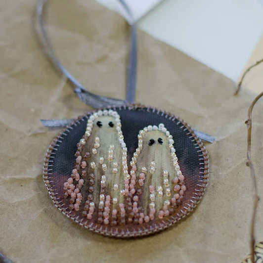 Abris Art Boo Ornament Bead Embroidery Kit