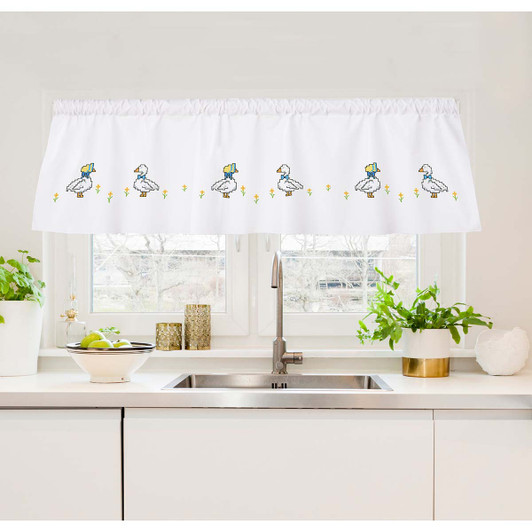 Herrschners Country Goose Window Valance Thread Kit