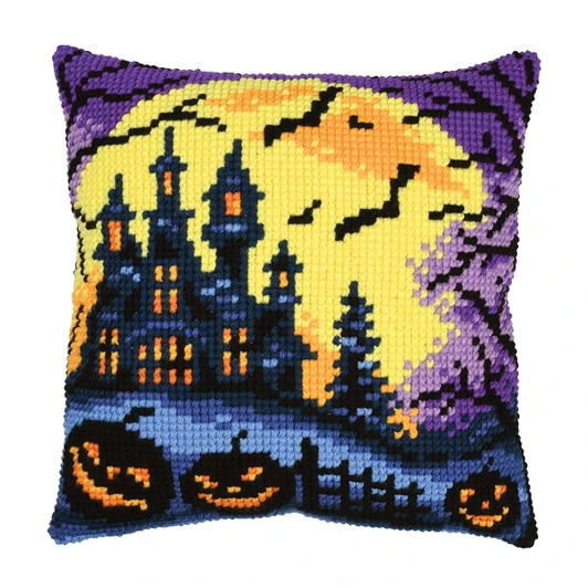 Vervaco Halloween Landscape Cushion Kit Needlepoint Kit