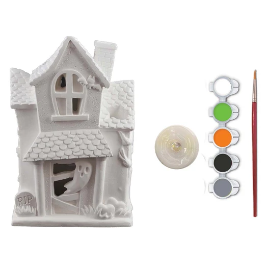 Masterpieces Puzzle Co Light-Up Haunted House Plaster Paint Set