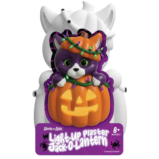 Masterpieces Puzzle Co Light-Up Jack-O-Lantern Plaster Paint Set