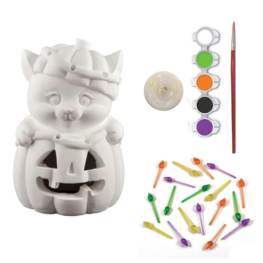 Masterpieces Puzzle Co Light-Up Jack-O-Lantern Plaster Paint Set