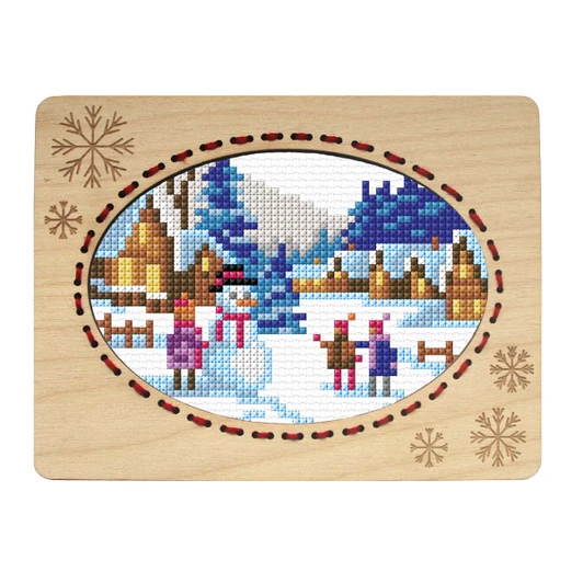 Orchidea Snowman Counted Cross-Stitch Kit