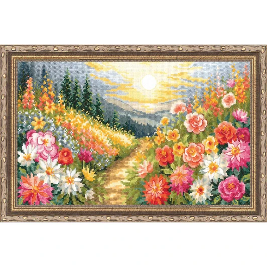 Vervaco A Walk through Colours Kit & Frame Counted Cross-Stitch Kit