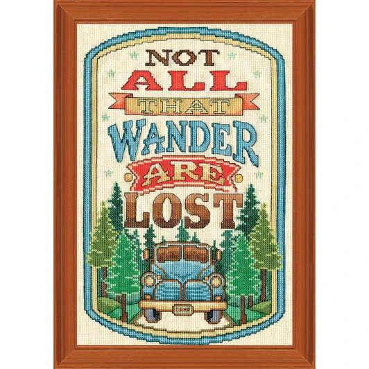 Design Works All that Wander Kit & Frame Counted Cross-Stitch Kit