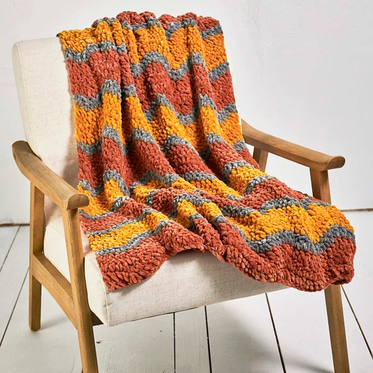 Premier Plush Peaks Blanket Crochet Kit