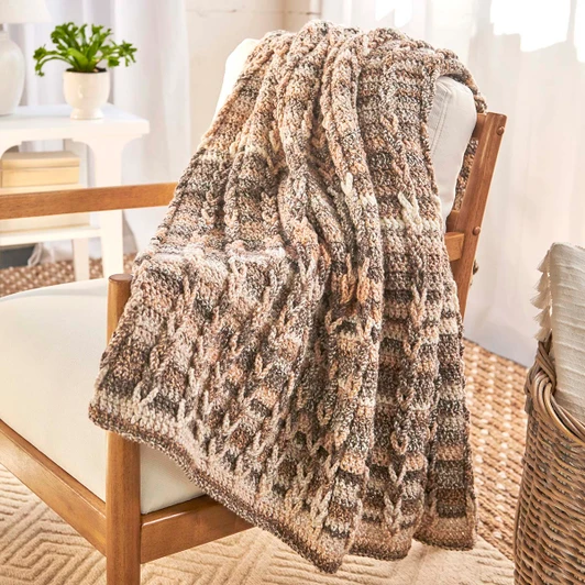Premier Braided Chains Throw Crochet Kit