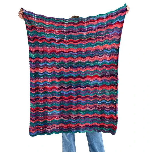 Premier Striped Ripple Throw Crochet Kit