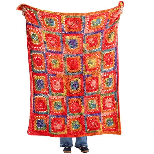 Premier Color Motif Throw Crochet Kit