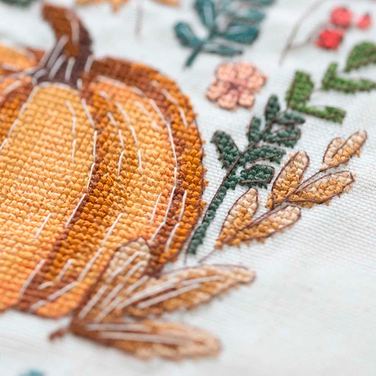 Abris Art Autumn's Here Tote Bag Counted Cross-Stitch Kit
