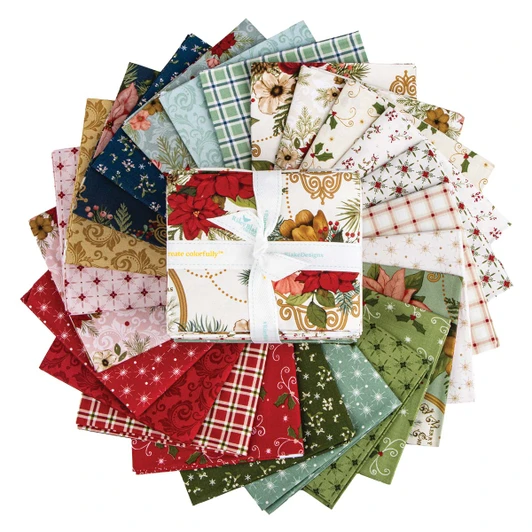 Riley Blake Designs Christmas Greetings Fat Quarter Bundle Fabric