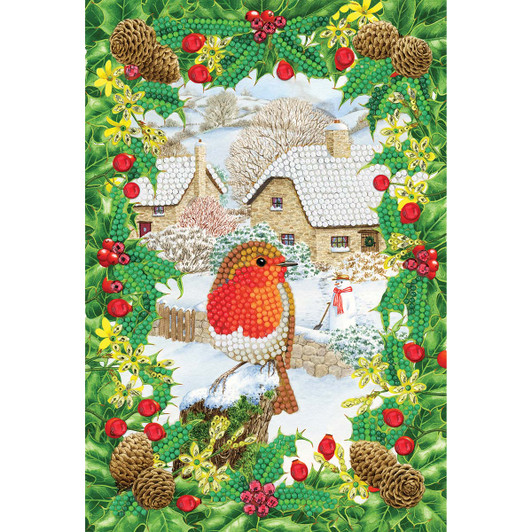 Crystal Art Robin Foliage Notebook Diamond Painting