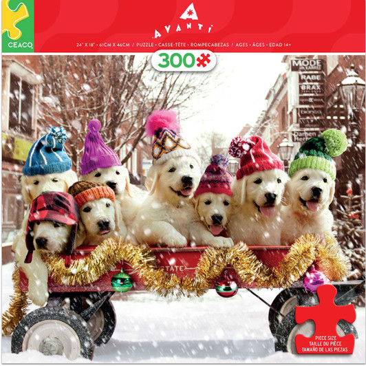 Ceaco Avanti Puppies in a Wagon Jigsaw Puzzle