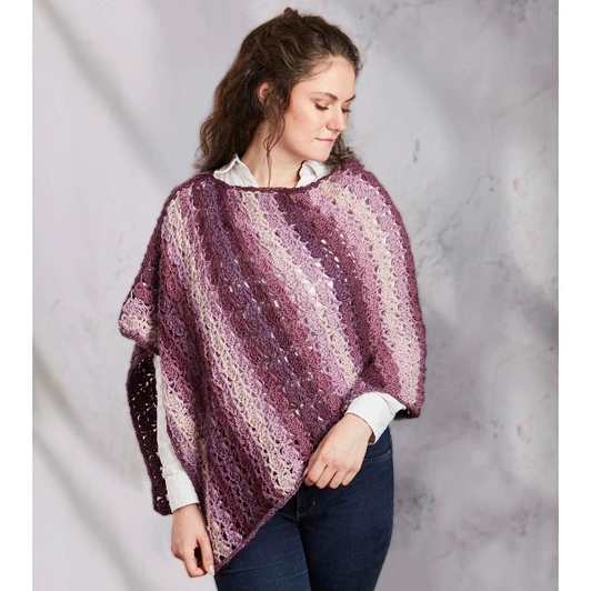 Herrschners Freefall Poncho Crochet Kit