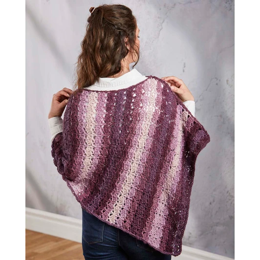 Herrschners Freefall Poncho Crochet Kit