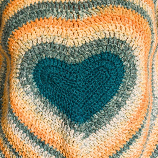 Red Heart Crochet from the Heart Sweater Crochet Kit