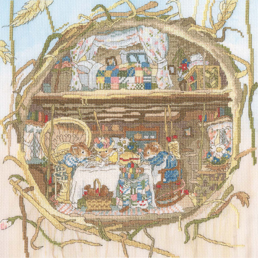 Bothy Threads Tea with the Harvest Mice Counted Cross-Stitch Kit