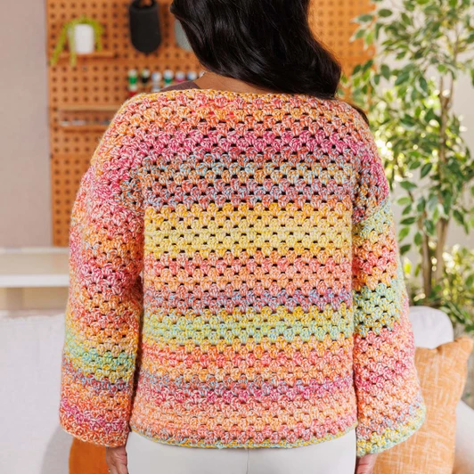 Bernat Grand Granny Pullover Crochet Kit