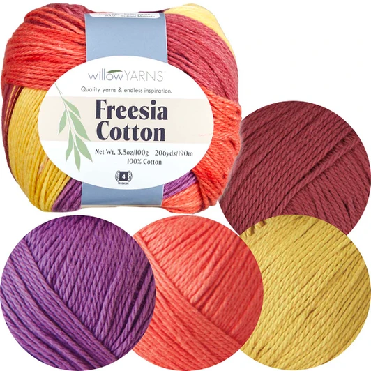 Willow Yarns Color-Coordinated Cotton Yarn Pack