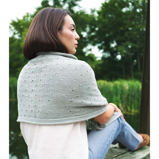 Lion Brand Simple Eyelet Shawl Knit Kit