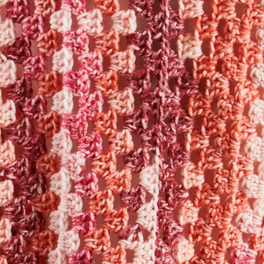 Herrschners Speckle & Stripes Granny Cardigan Crochet Kit