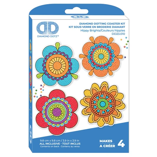 Diamond Dotz Hippy Brights Coasters Diamond Painting