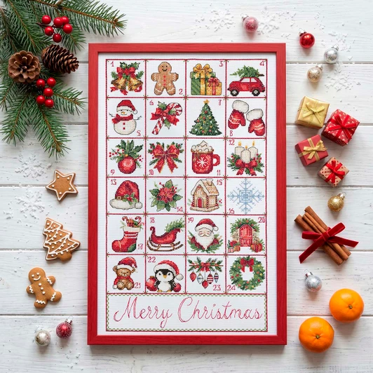 Abris Art Christmas Advent Counted Cross-Stitch Kit