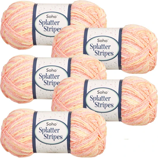 Soho Splatter Stripes-Bag of 5 Yarn Pack