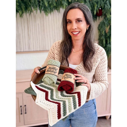 Herrschners Petal Loop Washcloths Crochet Kit
