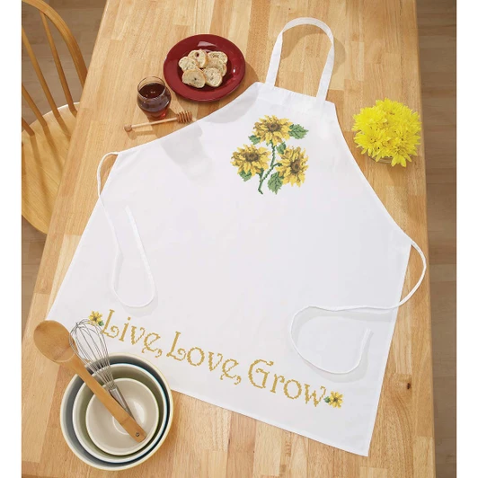 Herrschners Live, Love, Grow Apron Thread Kit