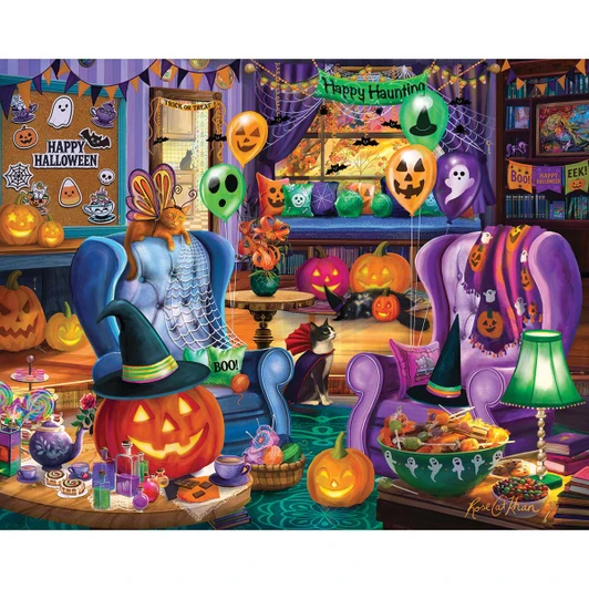 White Mountain Halloween Library Jigsaw Puzzle