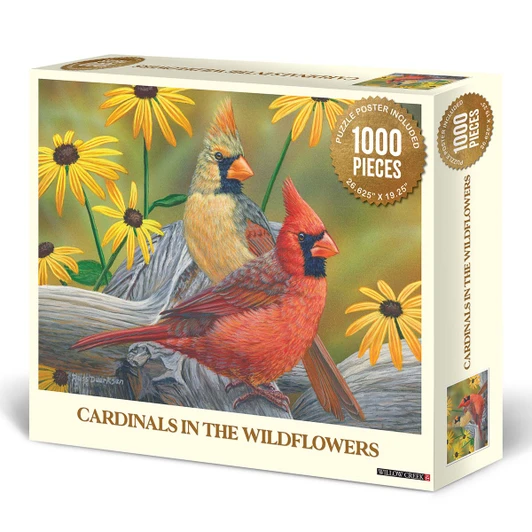 Willow Creek Press Cardinals in the Wildflowers Jigsaw Puzzle