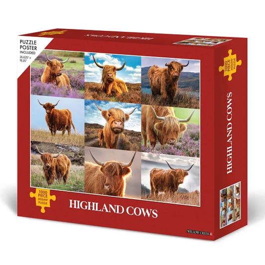 Willow Creek Press Highland Cows Jigsaw Puzzle