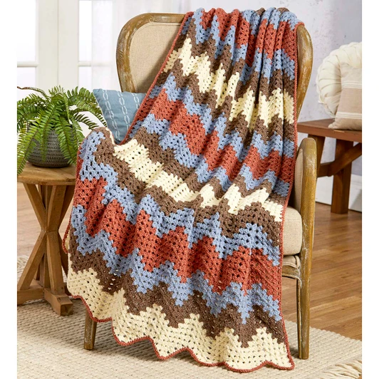 Herrschners Timber Trail Chevron Throw Free Download