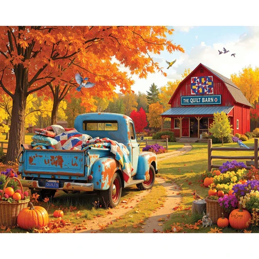 White Mountain The Quilt Barn Jigsaw Puzzle