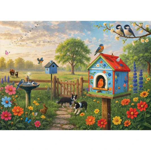 Eurographics Bird House Shaped Tin Jigsaw Puzzle