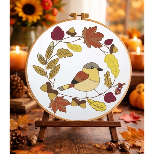 Herrschners Fall Bird Stamped Picture Free Download