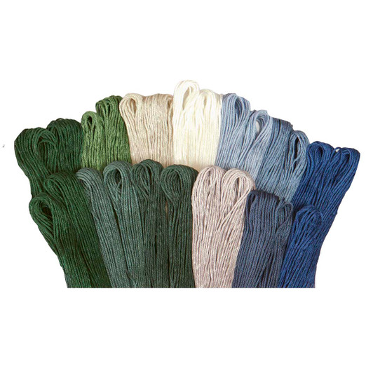 Snowy Pines Flass Pack, 25 Skeins Thread Kit