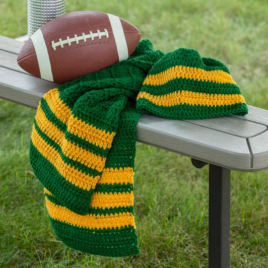 Herrschners Friday Night Fan Hat & Scarf Yarn Pack