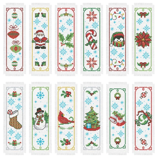Herrschners Holiday Icon Bookmarks Counted Cross-Stitch Kit