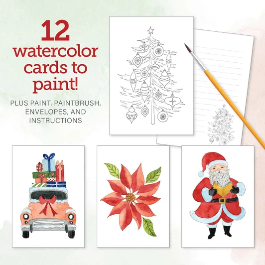 Schiffer Publishing Christmas Watercolor Cards Paint Set