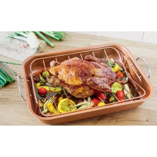Copper Non-Stick Roaster Pan/Rack