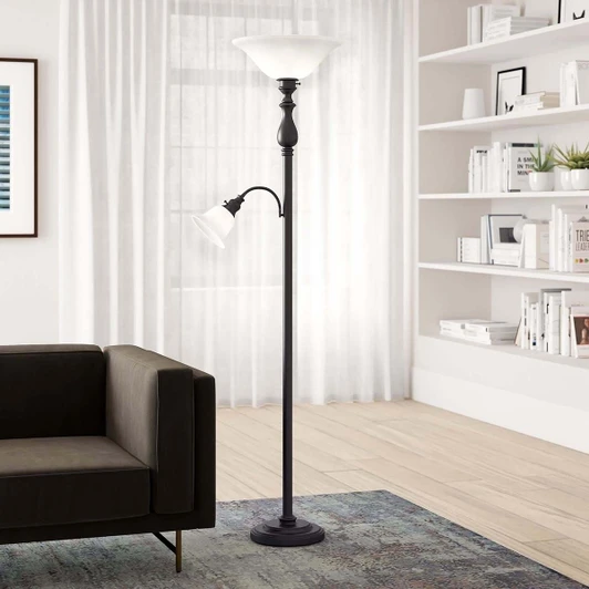 Bronze Torchiere Floor Lamp