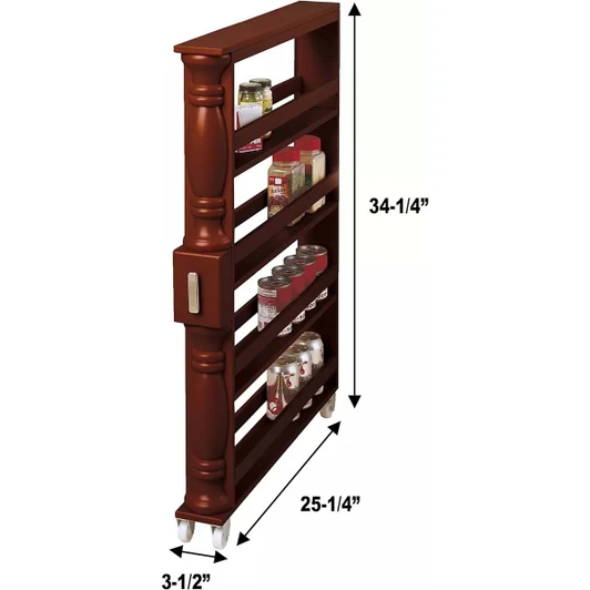 Slim Rolling Can & Spice Rack