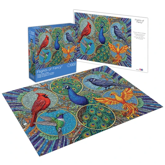 Karmin International Mosaic Bird Collage Jigsaw Puzzle