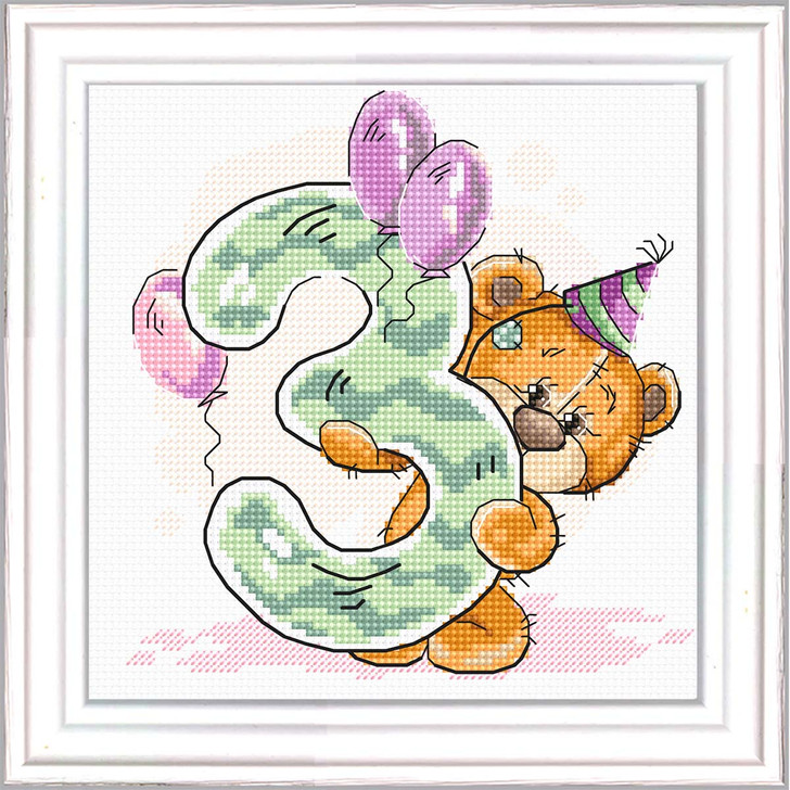 Luca-S The Number 3 Counted Cross-Stitch Kit