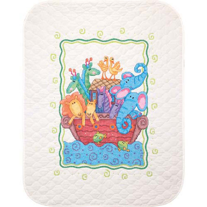 Dimensions Noah’s Ark Baby Quilt Stamped Cross-Stitch Kit