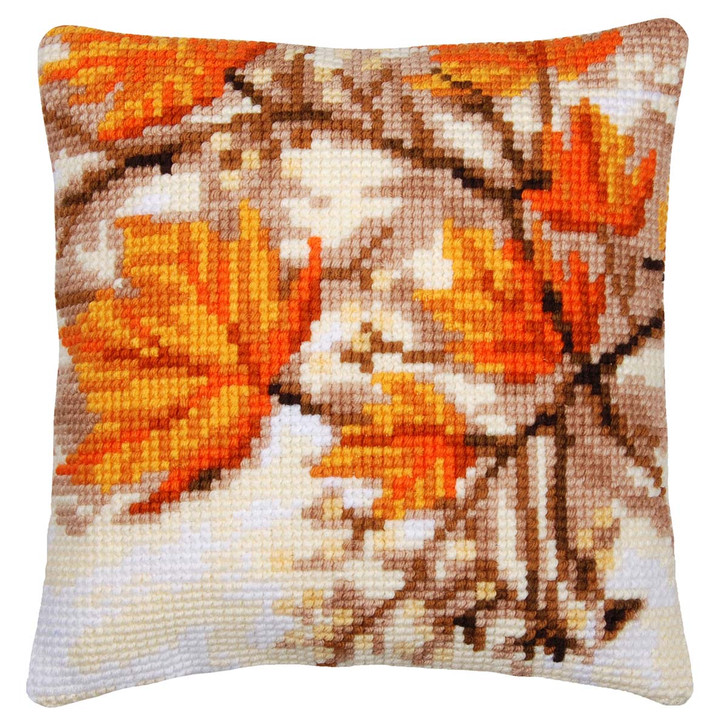 Vervaco Autumn Ambiance I Pillow Cover Needlepoint Kit