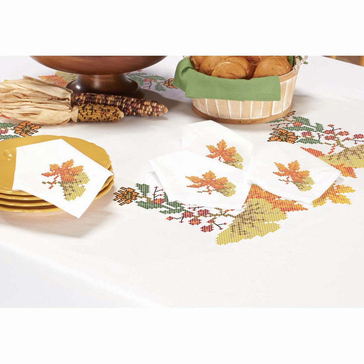 Fall Foliage Napkins Thread Kit